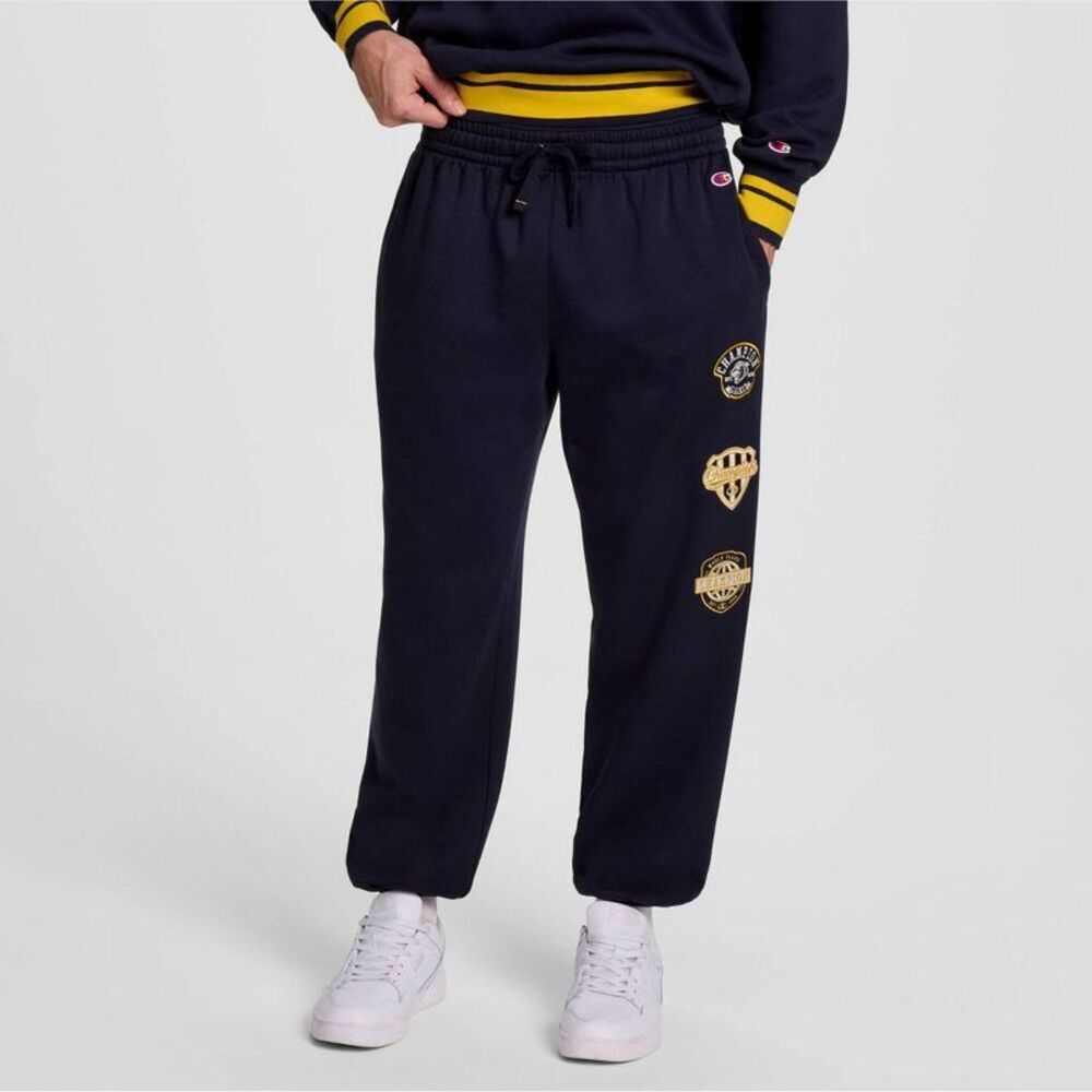 Champion Men's Phys. Ed. Patch Sweatpants - Navy XXL